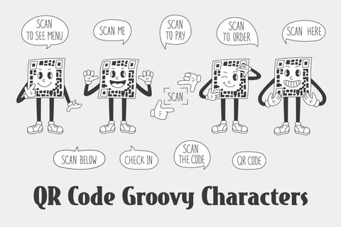 QR Code Groovy Characters Scan Instruction PNG Clipart Sublimation Rin Green 