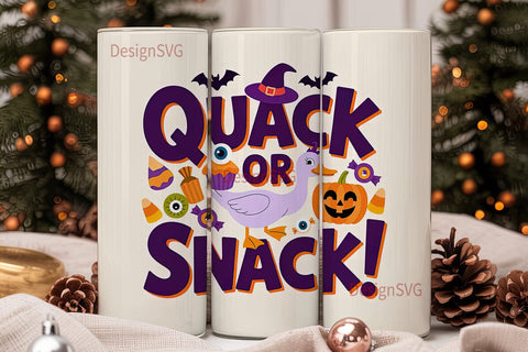 Quack or Snack 20oz Tumbler Wrap Sublimation DesignSVG 