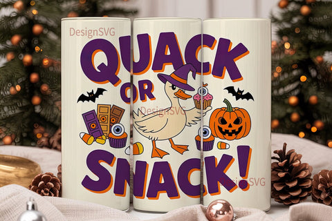 Quack or Snack 20oz Tumbler Wrap Sublimation DesignSVG 