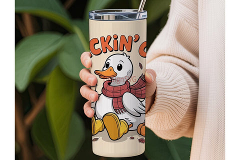 Quackin' Cozy 20oz Tumbler Wrap Sublimation DesignSVG 