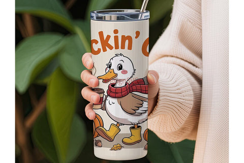 Quackin' Cozy 20oz Tumbler Wrap Sublimation DesignSVG 