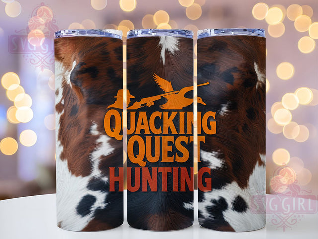 Quacking Quest Hunting 20oz Tumbler, Quacking Quest, Tumbler Wrap, Sublimation Design, 20oz Tumbler, Outdoor Theme, Wildlife Humor Sublimation SvggirlplusArt 