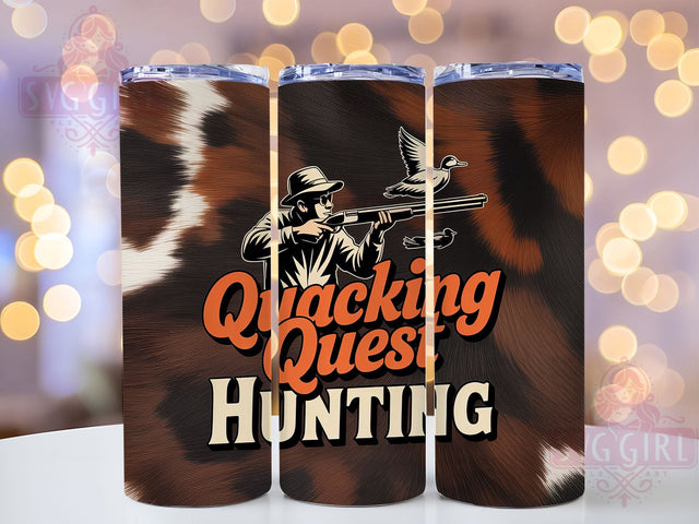 Quacking Quest Hunting 20oz Tumbler, Quacking Quest, Tumbler Wrap, Sublimation Design, 20oz Tumbler, Outdoor Theme, Wildlife Humor Sublimation SvggirlplusArt 