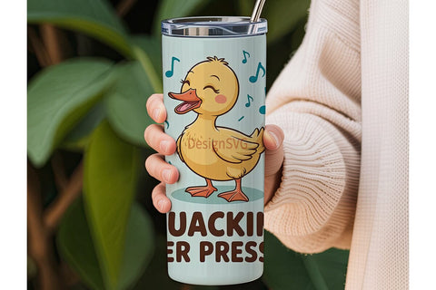 Quacking Under Pressure 20oz Tumbler Sublimation DesignSVG 