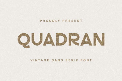 Quadran - Vintage Sans Serif Font Font Masyafi Studio 