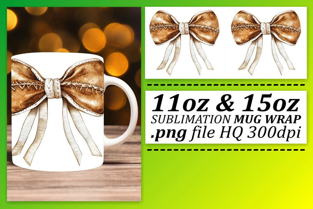 Quality mug wrap templates, elevate your crafts! , Bow Sublimation afrosvg 