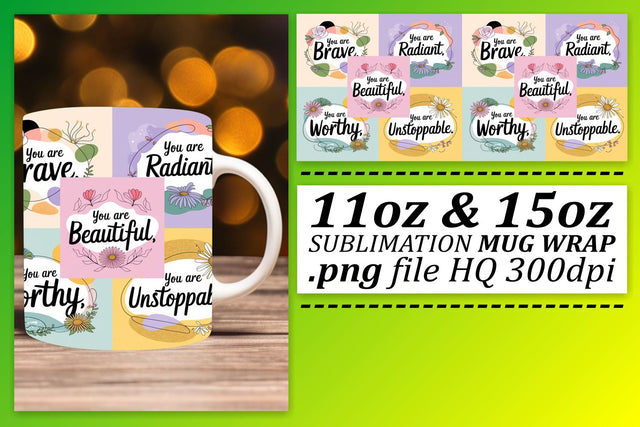 Quality mug wrap templates, elevate your crafts! , Quote Sublimation afrosvg 