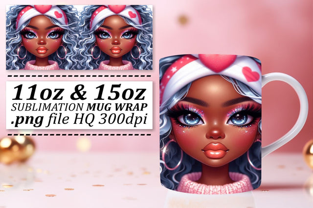 Quality mug wraps, enhance your crafting skills! , Love Girl Sublimation afrosvg 