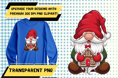 Quality PNG artwork, for sublimation projects , Gnome Sublimation HoodArtCraft 
