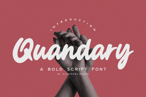 Quandary - Script Serif Font Alpaprana Studio 