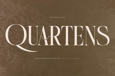 Quartens - New Modern Display Font Storytype Studio 