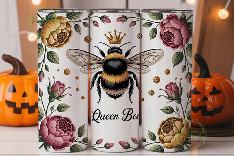 Queen Bee 20oz Tumbler Wrap Sublimation PixelChick 