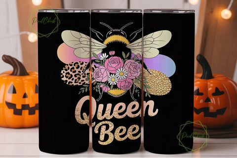Queen Bee 20oz Tumbler Wrap Sublimation PixelChick 