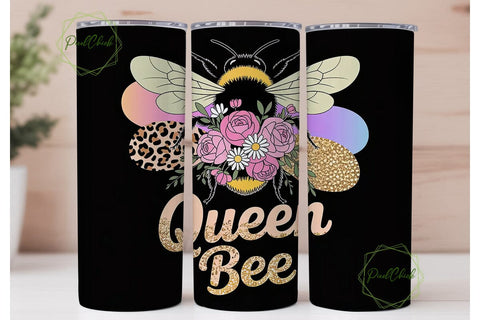 Queen Bee 20oz Tumbler Wrap Sublimation PixelChick 