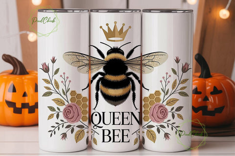 Queen Bee 20oz Tumbler Wrap Sublimation PixelChick 