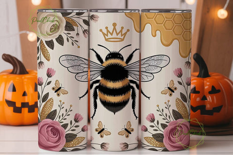 Queen Bee 20oz Tumbler Wrap Sublimation PixelChick 