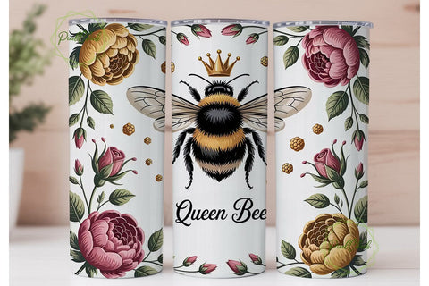 Queen Bee 20oz Tumbler Wrap Sublimation PixelChick 