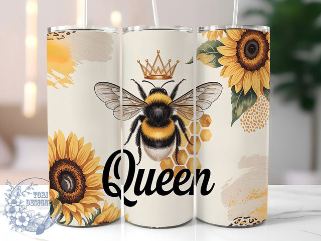 Queen Bee Honeycomb Tumbler Wrap, Honey Bee Sublimation PNG, 20oz Skinny Tumbler Design, Queen Bee Wrap, Bumble Bee Tumbler Design, Royal Bee Tumbler PNG, Bee Lover Tumbler Wrap Sublimation ToriDesigns 