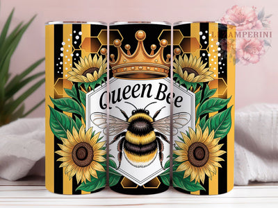 Queen Bee Motivational Design 20oz Tumbler Wrap, Positive Affirmations, Empowerment Wrap, Motivational Design, Seamless Pattern, 20oz Tumbler Wrap, Sublimation PNG Sublimation Li Zamperini 