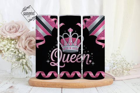 Queen Crown 20oz Tumbler Wrap Sublimation sassyprint 