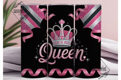 Queen Crown 20oz Tumbler Wrap Sublimation sassyprint 