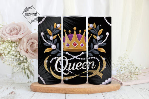 Queen Crown 20oz Tumbler Wrap Sublimation sassyprint 