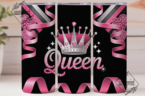 Queen Crown 20oz Tumbler Wrap Sublimation sassyprint 