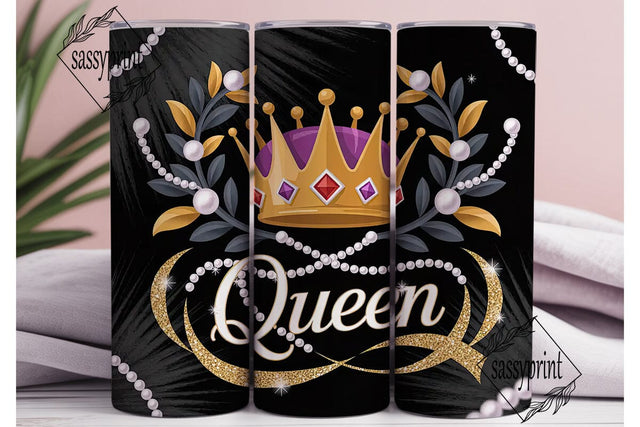 Queen Crown 20oz Tumbler Wrap Sublimation sassyprint 