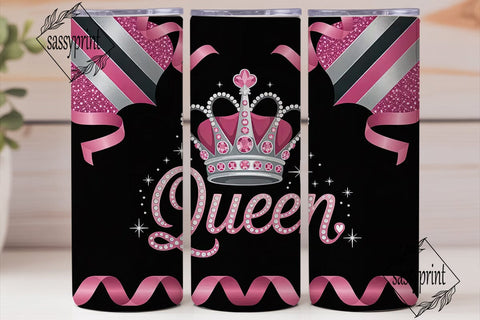 Queen Crown 20oz Tumbler Wrap Sublimation sassyprint 