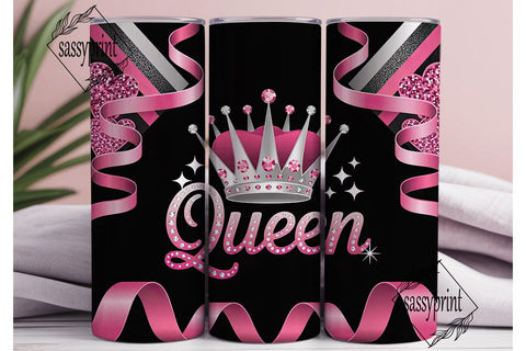 Queen Crown 20oz Tumbler Wrap Sublimation sassyprint 