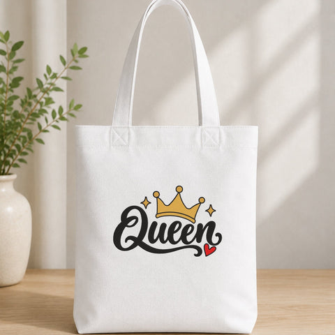Queen Crown Embroidery Design – Royal Queen Script with Gold Crown Heart Machine Embroidery File Embroidery/Applique DESIGNS PatternFeed8 