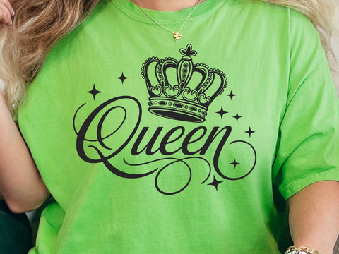 Queen Crown SVG, Woman's Shirt Clipart SVG DesignDestine 