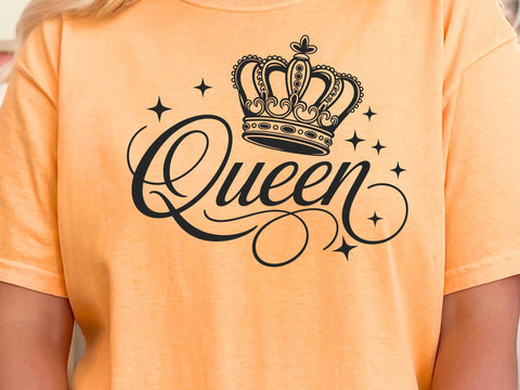 Queen Crown SVG, Woman's Shirt Clipart SVG DesignDestine 