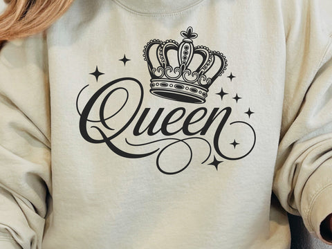 Queen Crown SVG, Woman's Shirt Clipart SVG DesignDestine 