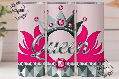 Queen Crown Tumbler Design Sublimation sassyprint 