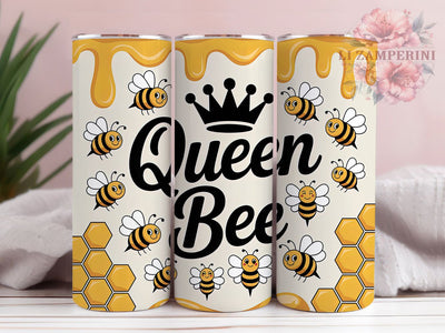 Queen Honey Bee Tumbler, Bee Tumbler Design, Honey Bee Wrap, Stylish 20oz Wrap, Sublimation Design, Trendy Gift Idea, Inspirational Nature Tumbler Sublimation Li Zamperini 