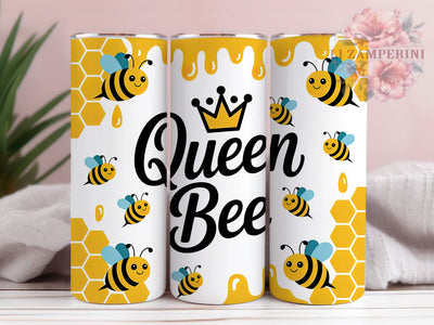 Queen Honey Bee Tumbler, Bee Tumbler Design, Honey Bee Wrap, Stylish 20oz Wrap, Sublimation Design, Trendy Gift Idea, Inspirational Nature Tumbler Sublimation Li Zamperini 