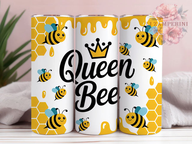 Queen Honey Bee Tumbler, Bee Tumbler Design, Honey Bee Wrap, Stylish 20oz Wrap, Sublimation Design, Trendy Gift Idea, Inspirational Nature Tumbler Sublimation Li Zamperini 