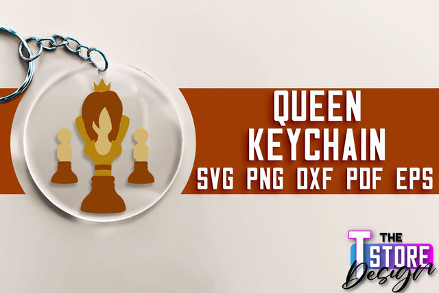 Queen Keychain Design | Funny Quotes SVG | Queen Print SVG Design | SVG File SVG The T Store Design 