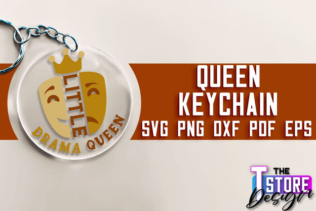 Queen Keychain Design | Funny Quotes SVG | Queen Print SVG Design | SVG File SVG The T Store Design 