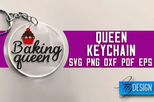 Queen Keychain SVG Design | Queen Quotes Design | SVG File SVG Fly Design 