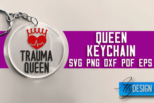 Queen Keychain SVG Design | Queen Quotes Design | SVG File SVG Fly Design 