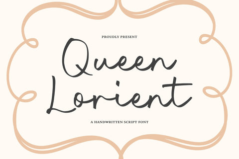 Queen Lorient - Handwritten Script Font Font Timur type 
