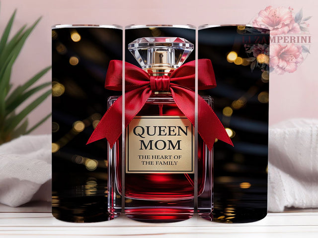 Queen Mom Heart of the Family Tumbler Wrap, Heart of the Family, 20oz Tumbler Wrap, Sublimation Design, Mom Gift Tumbler, Family Tumbler, Mother's Day Tumbler Sublimation Li Zamperini 