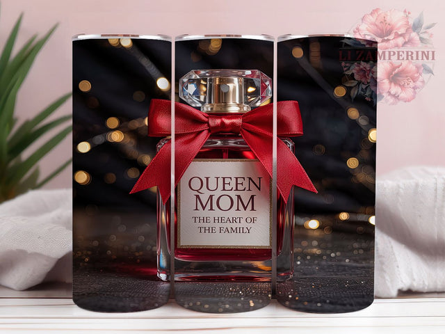 Queen Mom Heart of the Family Tumbler Wrap, Heart of the Family, 20oz Tumbler Wrap, Sublimation Design, Mom Gift Tumbler, Family Tumbler, Mother's Day Tumbler Sublimation Li Zamperini 