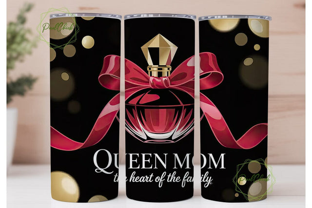 Queen Mom Perfume 20oz Tumbler Wrap Sublimation PixelChick 