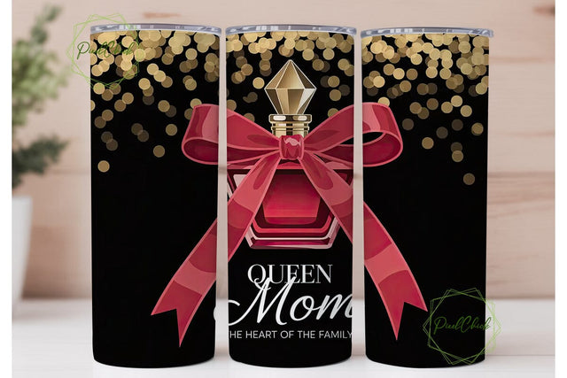 Queen Mom Perfume 20oz Tumbler Wrap Sublimation PixelChick 