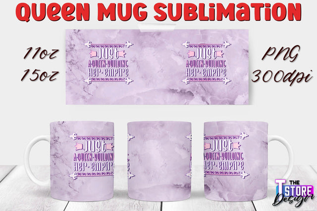 Queen Mug Sublimation | 11 Oz 15 Oz Mug Sublimation | PNG File Sublimation The T Store Design 