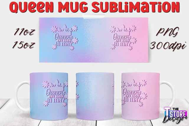 Queen Mug Sublimation | 11 Oz 15 Oz Mug Sublimation | PNG File Sublimation The T Store Design 
