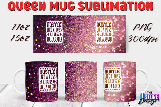 Queen Mug Sublimation | 11 Oz 15 Oz Mug Sublimation | PNG File Sublimation The T Store Design 